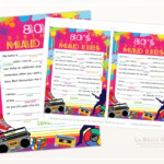 80 s BIRTHDAY PARTY Mad Libs Game Printable DIY Party Etsy