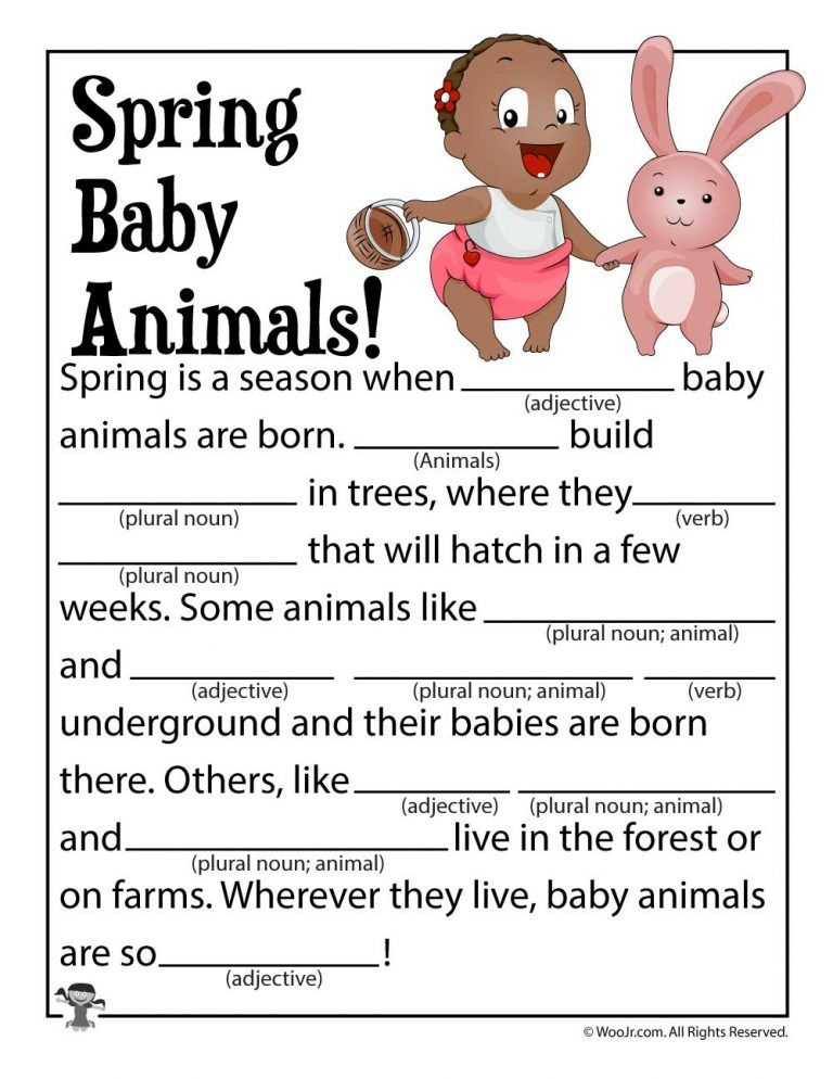 Animals mad lib printable Woo Jr Kids Activities Activities For 