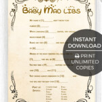 Baby Mad Lib Little Princess Edition This Is A Cute Party Game For