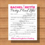 Bachelorette Party Mad Libs Printable Bachelorette Party Mad