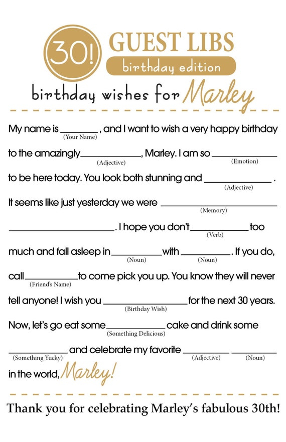 Happy Birthday Mad Libs For Kids Printable Free Printable Mad Libs