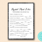 Black And White Bridal Shower Game Pack Magical Printable