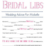Bridal Mad Libs Bridal Shower Games That Promise To Break The Ice