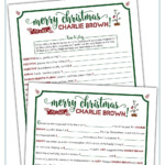 Charlie Brown Christmas Mad Libs Party Game Printable C102