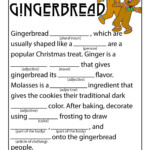 Christmas Gingerbread Mad Libs Christmas Mad Libs Christmas