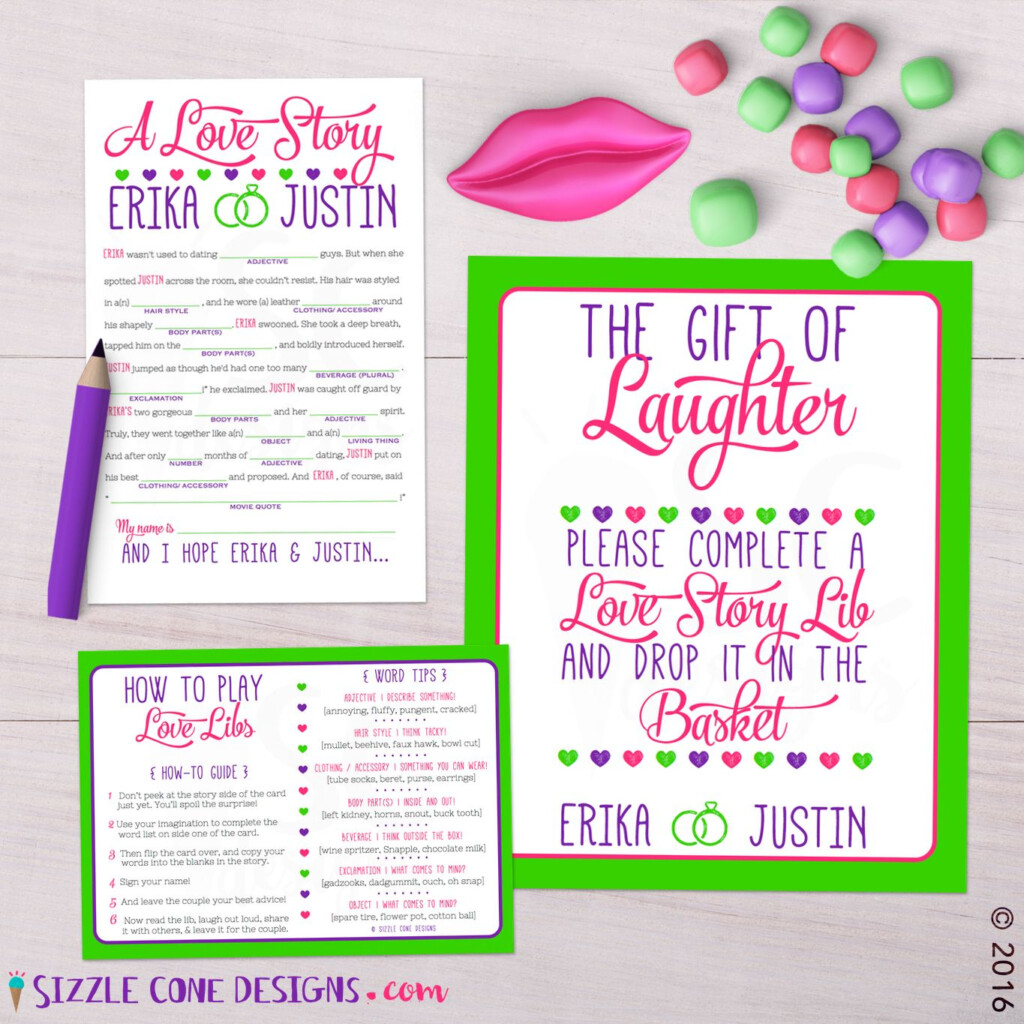 Custom Love Story Wedding Mad Libs Printed Or Printable This Game 