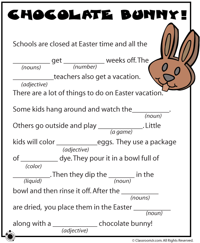 Easter Word Search For Kids