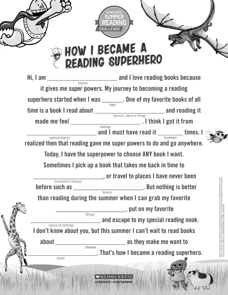 Encourage Kids To Talk About Reading By Having Them Fill Out This Fun 