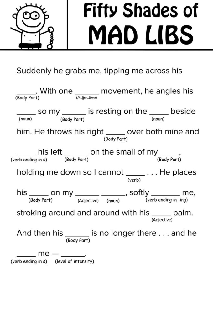  Fifty Shades Of Grey Mad Libs You Can Read With Your Mother Mad 