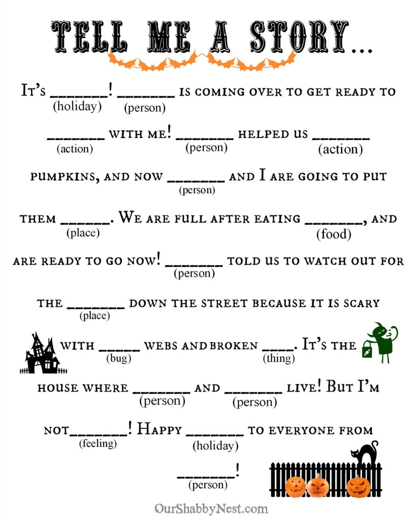 Free Halloween Printables Halloween School Halloween Mad Libs 