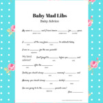 Free Instant Download Baby Shower Mad Libs Template