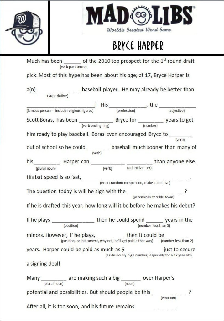 Free Printable Mad Libs Free Printable