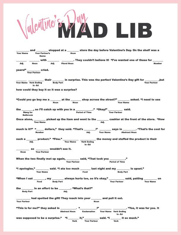 FREEBIE Downloadable Valentine s Day Mad Lib The Wild Juniper In 