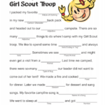 Girl Scout Camping Mad Lib Girl Scout Activities Girl Scouts Girl
