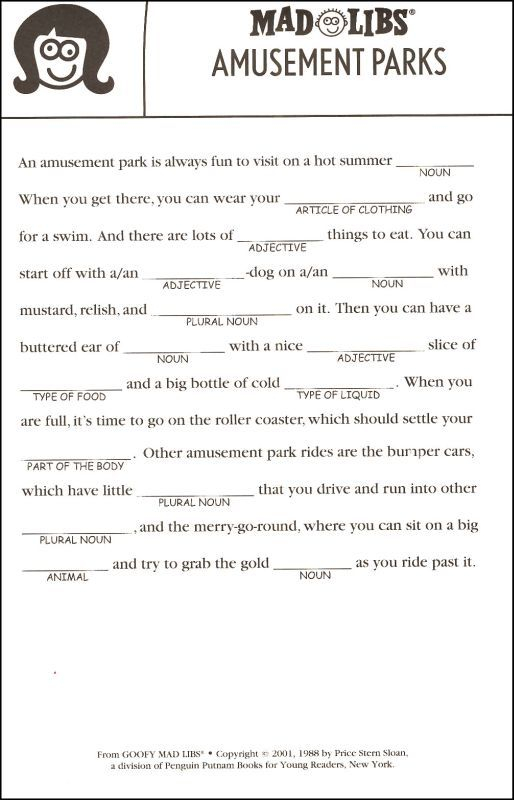 Goofy Mad Libs 006723 Details Rainbow Resource Center Inc Mad 