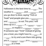 Halloween Treats Mad Lib Woo Jr Kids Activities Halloween Writing