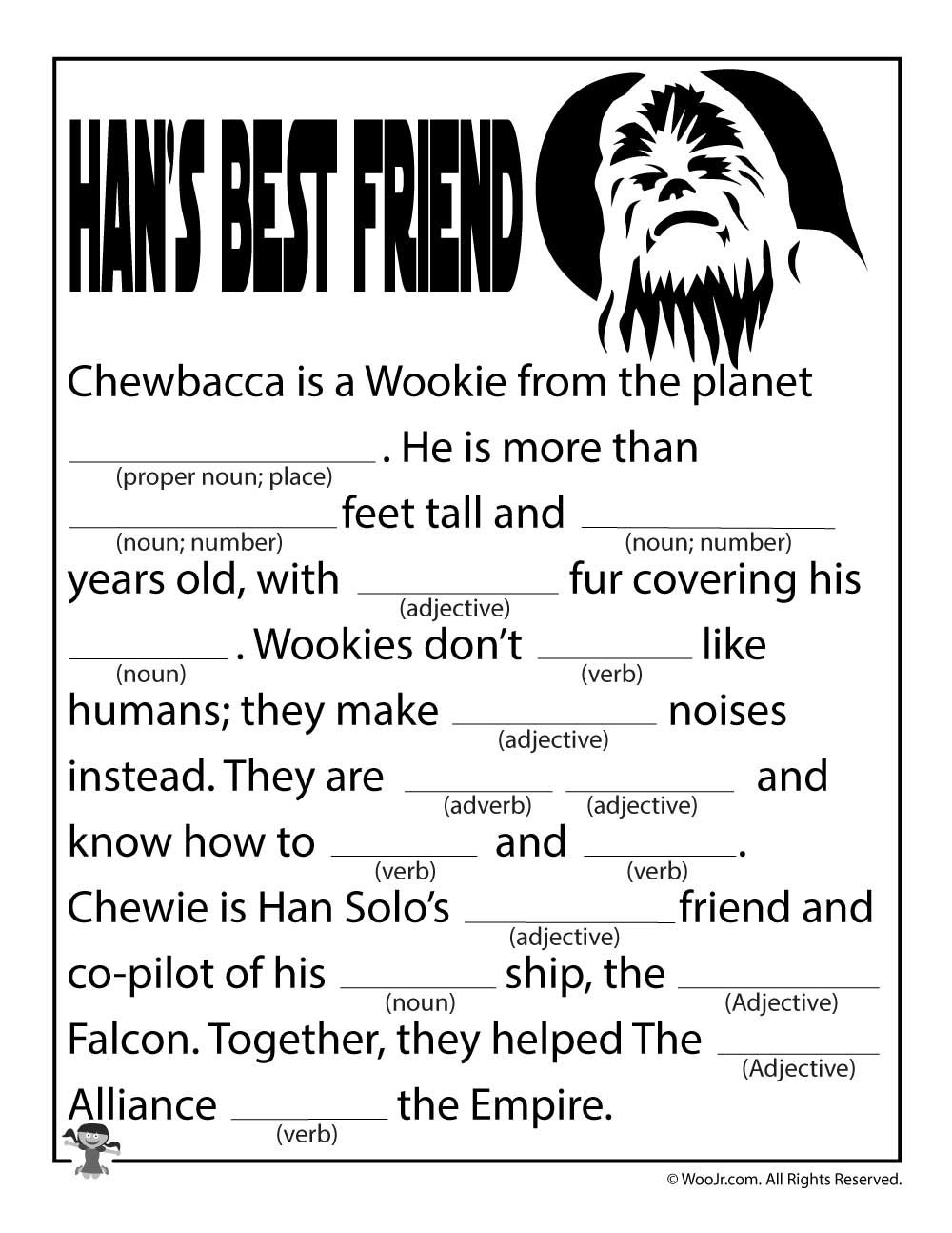 Han s Best Friend Mad Libs Woo Jr Kids Activities Mad Libs 