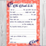 Hen Party Bachelorette Party Game Mad Libs Bridal Shower Template