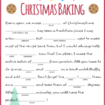 Holiday Baking Christmas Mad Libs Printable Christmas Mad Libs