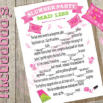 INSTANT DOWNLOAD Sleepover Slumber Birthday Party Game Mad