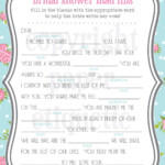 INSTANT DOWNLOAD Wedding Mad Libs Inspired Game Bridal Shower Etsy