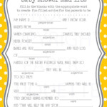 INSTANT UPLOAD Baby Shower Game Mad Libs Yellow Gray Polka Etsy