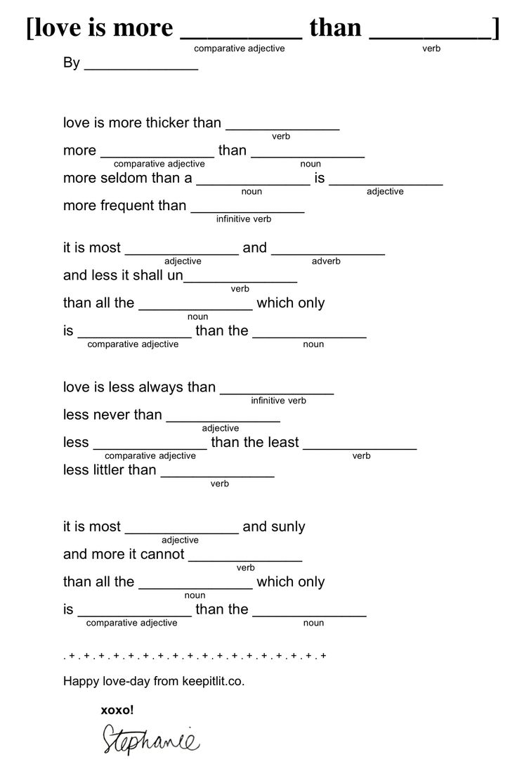 Literary Mad Libs For A Lovely Valentine s Day Care To Challenge E E