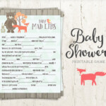 Mad Libs Game Baby Shower Game Printable Fun Baby Shower