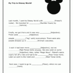 Mad Libs Worksheet My Trip To Disney World Mad Libs Printable Mad