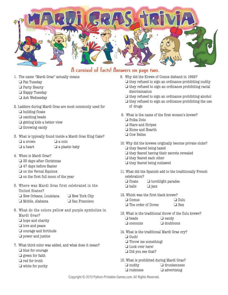 Mardi Gras Mad Libs Game Free Printable Mardi Gras Games Free Gerald 