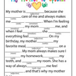My Mother Is Special Printable Mad Lib Woo Jr Kids Activities