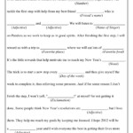 New Year s Resolutions Mad Libs Style New Year s Eve Activities