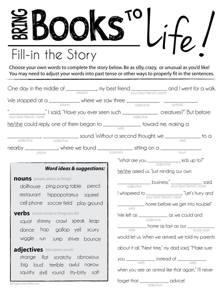 Pin By Brook Garnica On Free Printables Writing Activities Mad Libs 