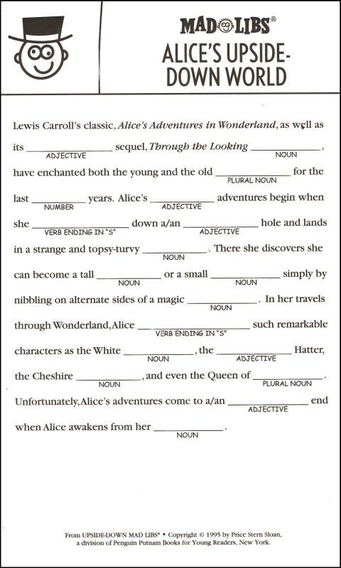 Pin On Mad Libs Printables