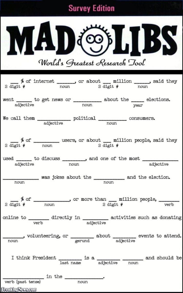 Printable Free Mad Libs Sheets Free Printable