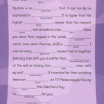 Robot Check Valentines Letter Mad Libs Lib