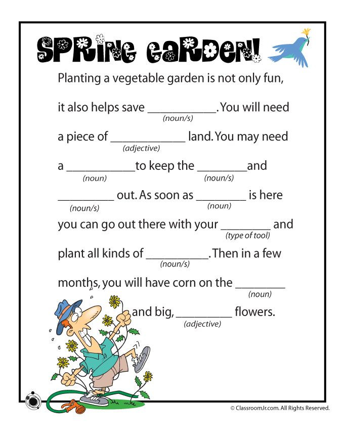 Spring Mad Libs Speech Language Mad Libs Teaching