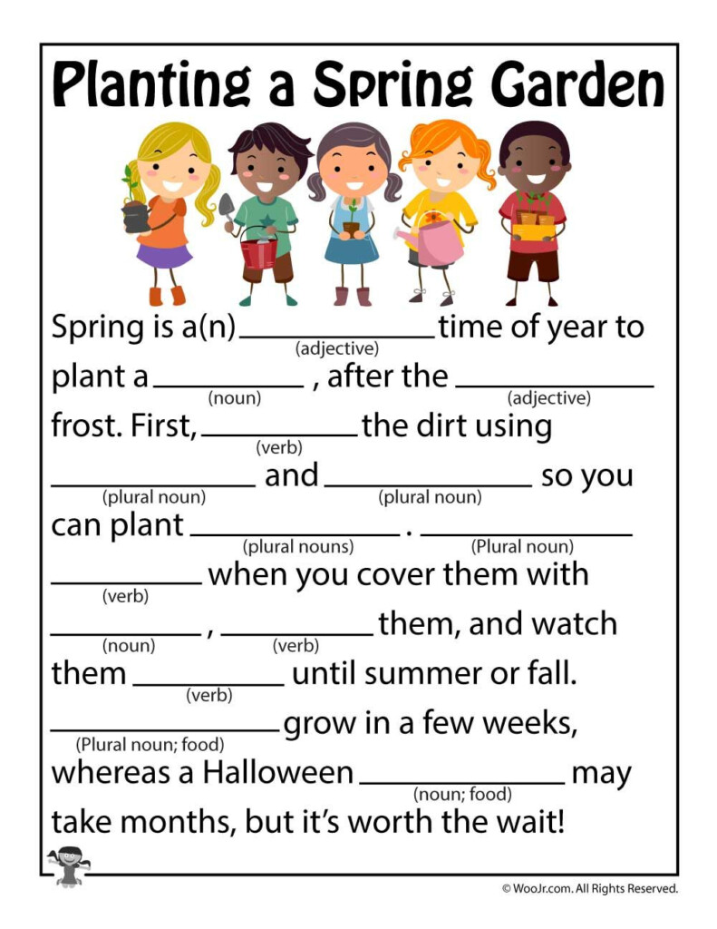 Spring Mad Libs Woo Jr Kids Activities Mad Lib For Kids Spring 