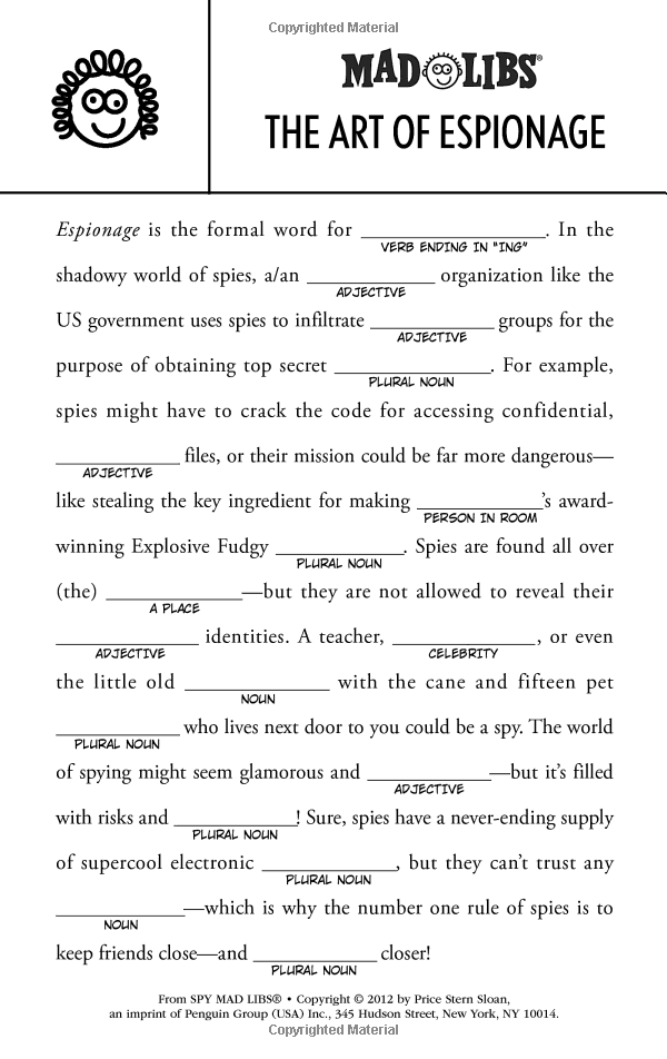 Spy Mad Libs Roger Price Leonard Stern 9780843172973 Amazon