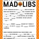 Thanksgiving Mad Libs Printable Game Happiness Is Homemade