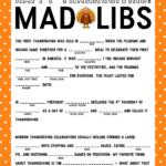 Thanksgiving Mad Libs Printable Thanksgiving Mad Libs Thanksgiving