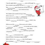 Twas The Night Before Christmas Mad Libs Twas The Night Before