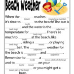 Weather Ad Libs For Kids Mad Libs Beach Weather Jokes For Kids