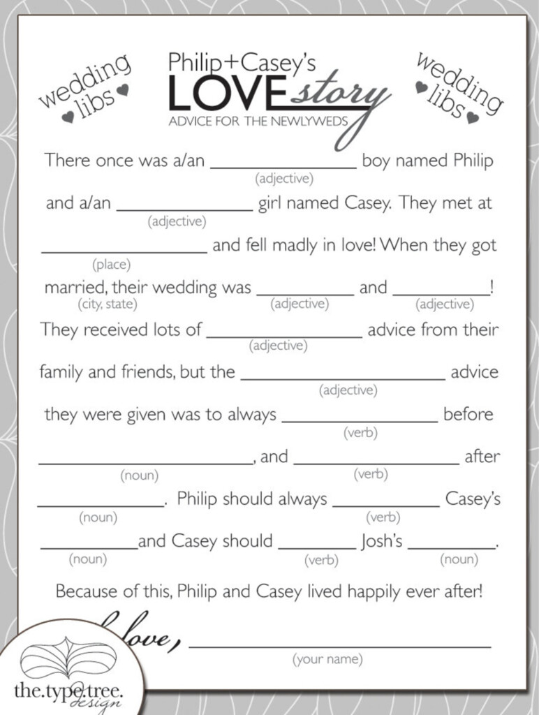 Wedding Mad Libs DIY Printable Pdf File Etsy