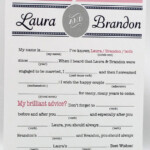 Wedding Or Bridal Shower Mad Libs PDF FILE Print Yourself Colors Are