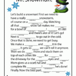 Winter Mad Libs Winter Fun Snowman Party Winter Activities